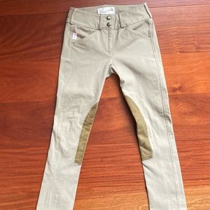 The Tailored Sportsman Girls' Trophy Hunter Front Zip Jodhpur 12 Short Tan